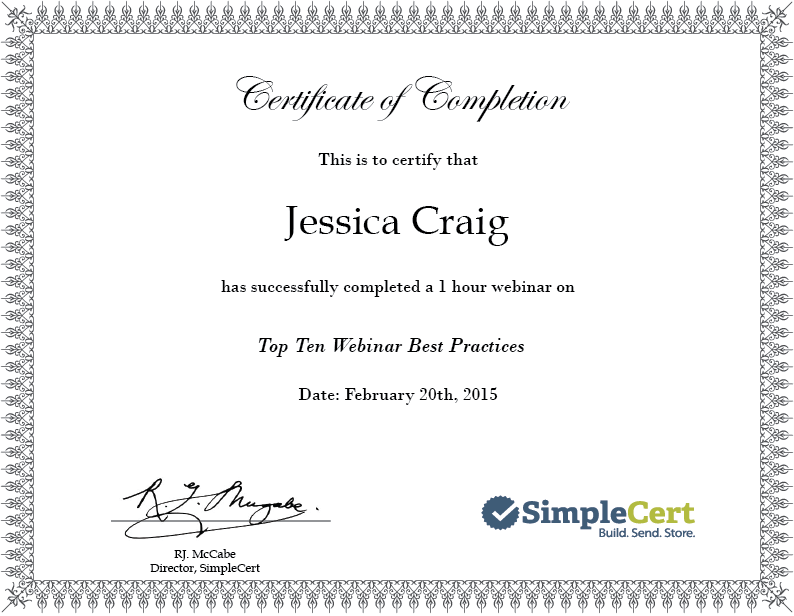 SimpleCert | Build. Send. Store. - Custom Certificates Online