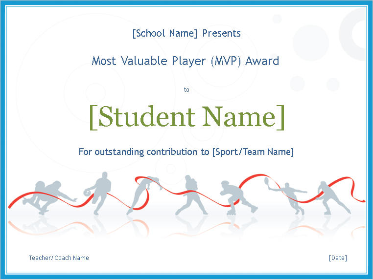 school sports certificate designs