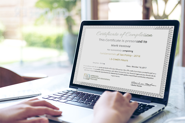 Certificate of Completion