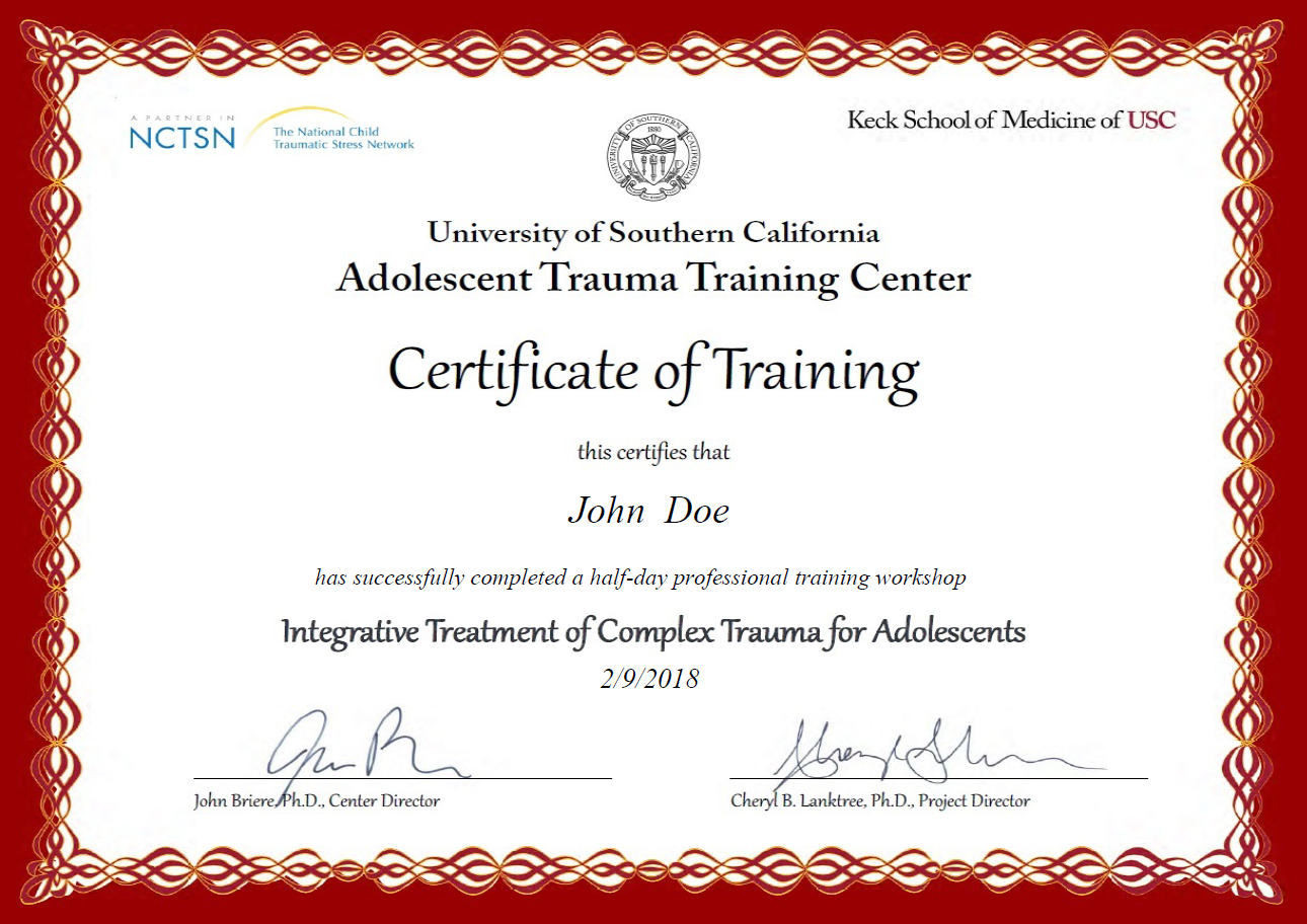 Certificates of Continuing Education - SimpleCert