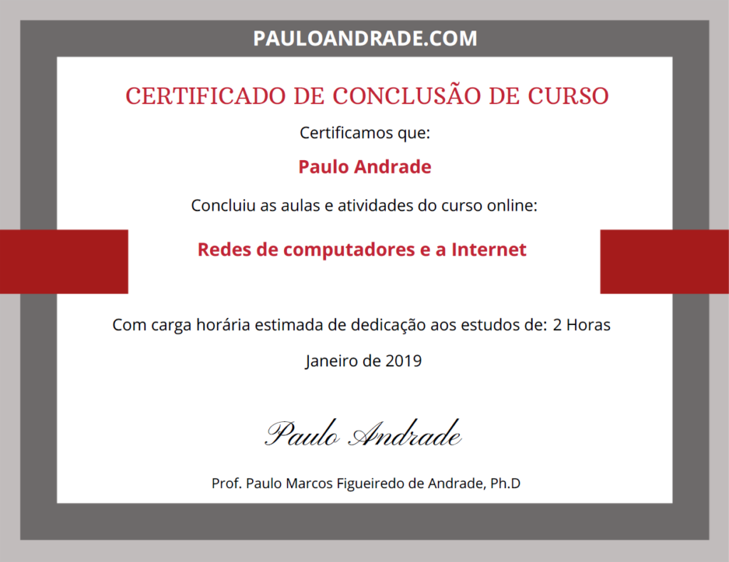Certificate of the Month February 2019
