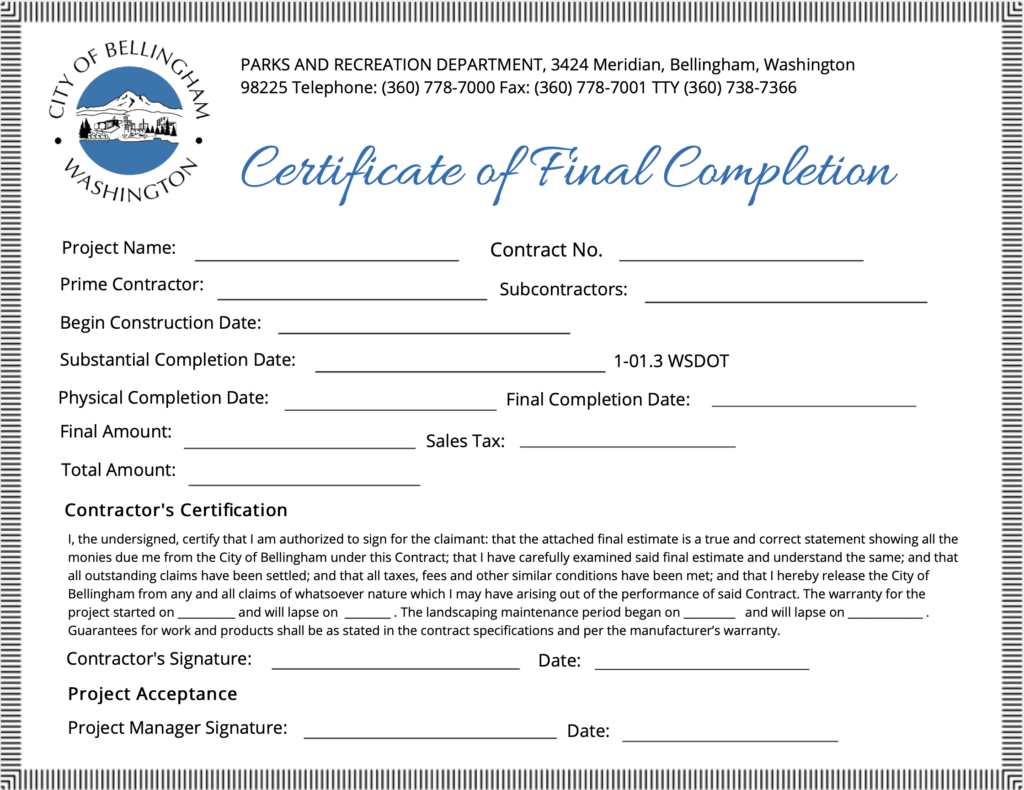 Certificate of Completion Templates: Printable & Free