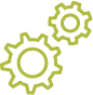 Icon of Gears for Building.