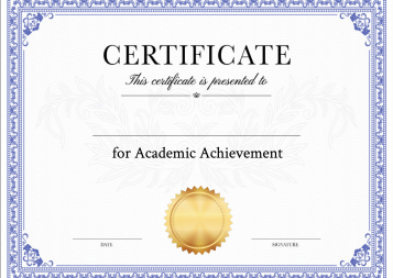 Academic Achievement Certificate Template