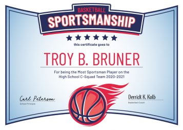 SimpleCert-Basketball-Certificate SimpleCert-Basketball-Certificate