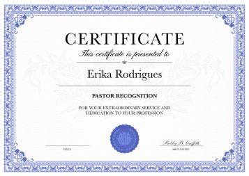 SimpleCert-Pastor-Certificate SimpleCert-Pastor-Certificate